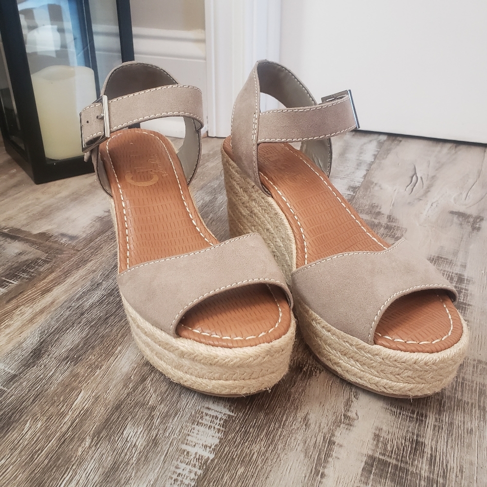 Circus by Sam Edelman Delilah Tan Wedge Espadrille Heel Size 8 - Picture 2 of 13
